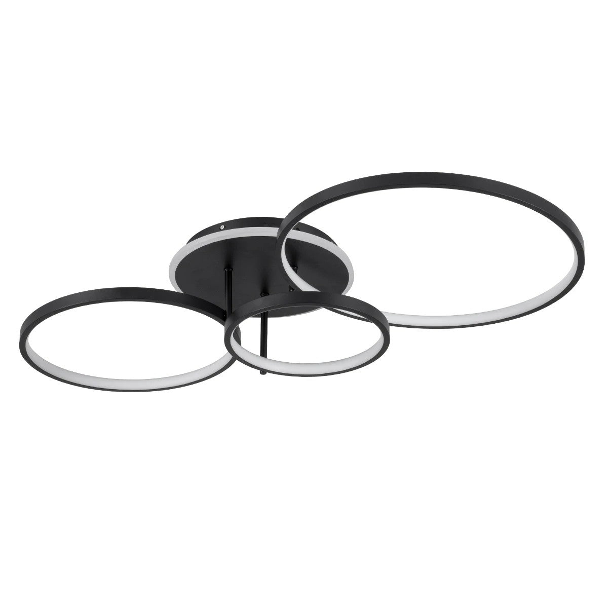 kelvo® NEMESIS KLV-101-0205 Φωτιστικό Οροφής LED 98W 9800lm 360° AC 220-240V IP20 Ρυθμιζόμενο Λευκό CCT με Χειριστήριο από 2700K έως 6000K Dimmable - Lumileds SMD Chip - Μαύρο Ματ - Μ89 x Π60 x Υ19cm - 3 Χρόνια Εγγύηση - ledmania.gr