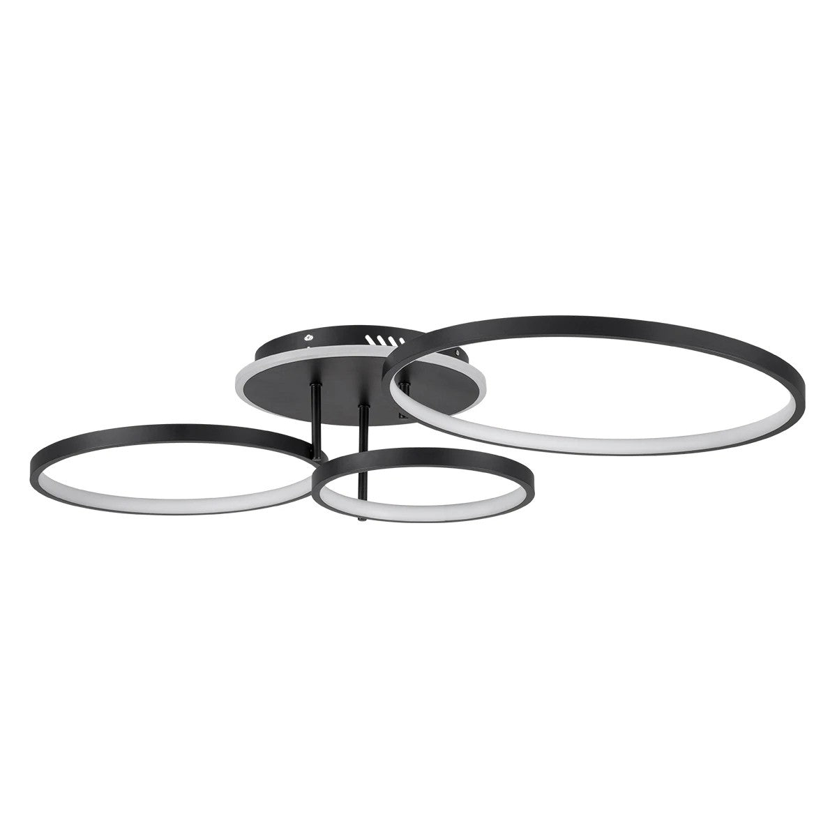 kelvo® NEMESIS KLV-101-0205 Φωτιστικό Οροφής LED 98W 9800lm 360° AC 220-240V IP20 Ρυθμιζόμενο Λευκό CCT με Χειριστήριο από 2700K έως 6000K Dimmable - Lumileds SMD Chip - Μαύρο Ματ - Μ89 x Π60 x Υ19cm - 3 Χρόνια Εγγύηση - ledmania.gr