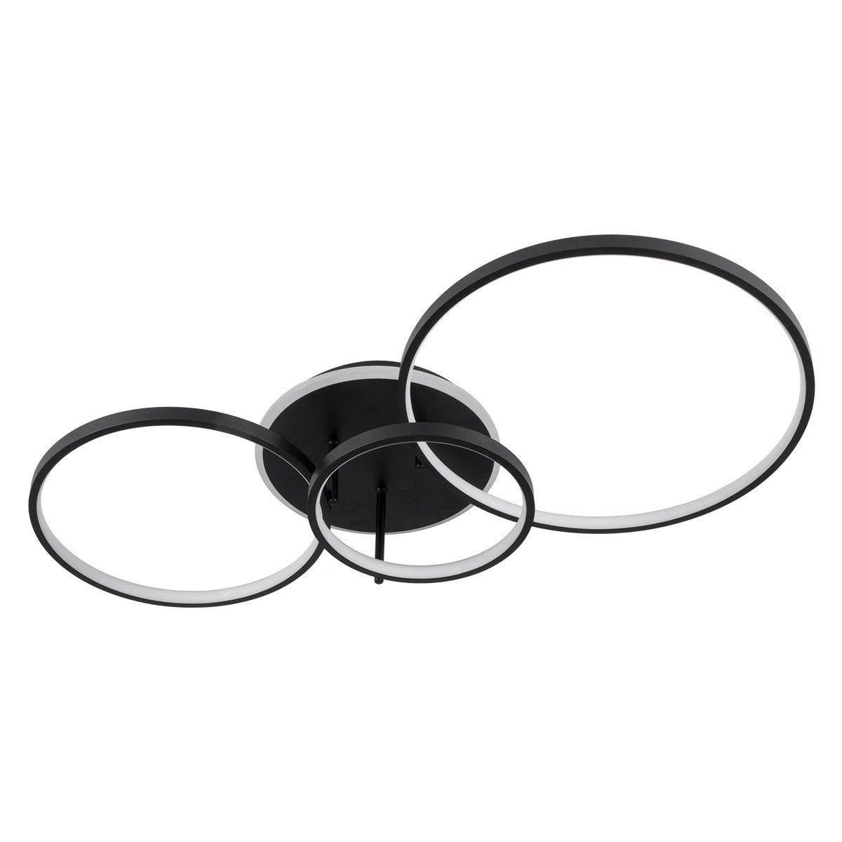 kelvo® NEMESIS KLV-101-0205 Φωτιστικό Οροφής LED 98W 9800lm 360° AC 220-240V IP20 Ρυθμιζόμενο Λευκό CCT με Χειριστήριο από 2700K έως 6000K Dimmable - Lumileds SMD Chip - Μαύρο Ματ - Μ89 x Π60 x Υ19cm - 3 Χρόνια Εγγύηση - ledmania.gr