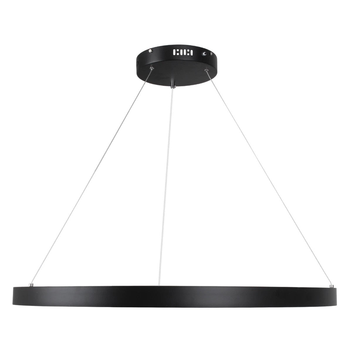 kelvo® NEMESIS KLV-101-0211 Κρεμαστό Φωτιστικό Οροφής LED 67W 6700lm 180° AC 220-240V IP20 Ρυθμιζόμενο Λευκό CCT με Χειριστήριο από 2700K έως 6000K Dimmable - Lumileds SMD Chip - Μαύρο Ματ - Μ80 x Π80 x Υ4cm - 3 Χρόνια Εγγύηση