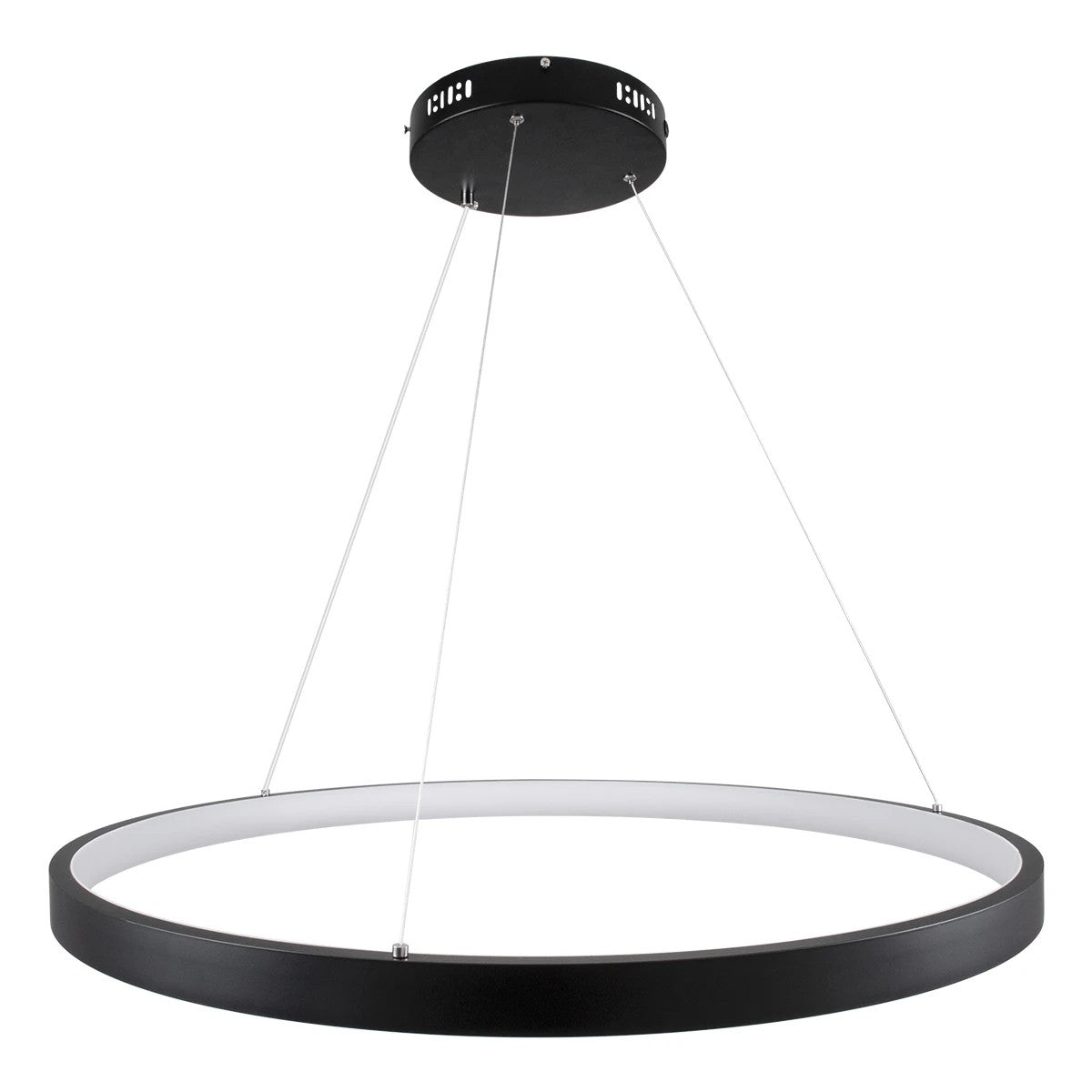 kelvo® NEMESIS KLV-101-0211 Κρεμαστό Φωτιστικό Οροφής LED 67W 6700lm 180° AC 220-240V IP20 Ρυθμιζόμενο Λευκό CCT με Χειριστήριο από 2700K έως 6000K Dimmable - Lumileds SMD Chip - Μαύρο Ματ - Μ80 x Π80 x Υ4cm - 3 Χρόνια Εγγύηση