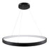 kelvo® NEMESIS KLV-101-0211 Κρεμαστό Φωτιστικό Οροφής LED 67W 6700lm 180° AC 220-240V IP20 Ρυθμιζόμενο Λευκό CCT με Χειριστήριο από 2700K έως 6000K Dimmable - Lumileds SMD Chip - Μαύρο Ματ - Μ80 x Π80 x Υ4cm - 3 Χρόνια Εγγύηση