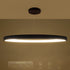 kelvo® NEMESIS KLV-101-0211 Κρεμαστό Φωτιστικό Οροφής LED 67W 6700lm 180° AC 220-240V IP20 Ρυθμιζόμενο Λευκό CCT με Χειριστήριο από 2700K έως 6000K Dimmable - Lumileds SMD Chip - Μαύρο Ματ - Μ80 x Π80 x Υ4cm - 3 Χρόνια Εγγύηση