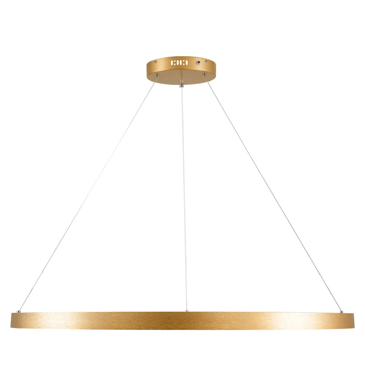 kelvo® NEMESIS KLV-101-0216 Κρεμαστό Φωτιστικό Οροφής LED 75W 7500lm 180° AC 220-240V IP20 Ρυθμιζόμενο Λευκό CCT με Χειριστήριο από 2700K έως 6000K Dimmable - Lumileds SMD Chip - Χρυσό Πλατίνα - Μ100 x Π100 x Υ4cm - 3 Χρόνια Εγγύηση - ledmania.gr
