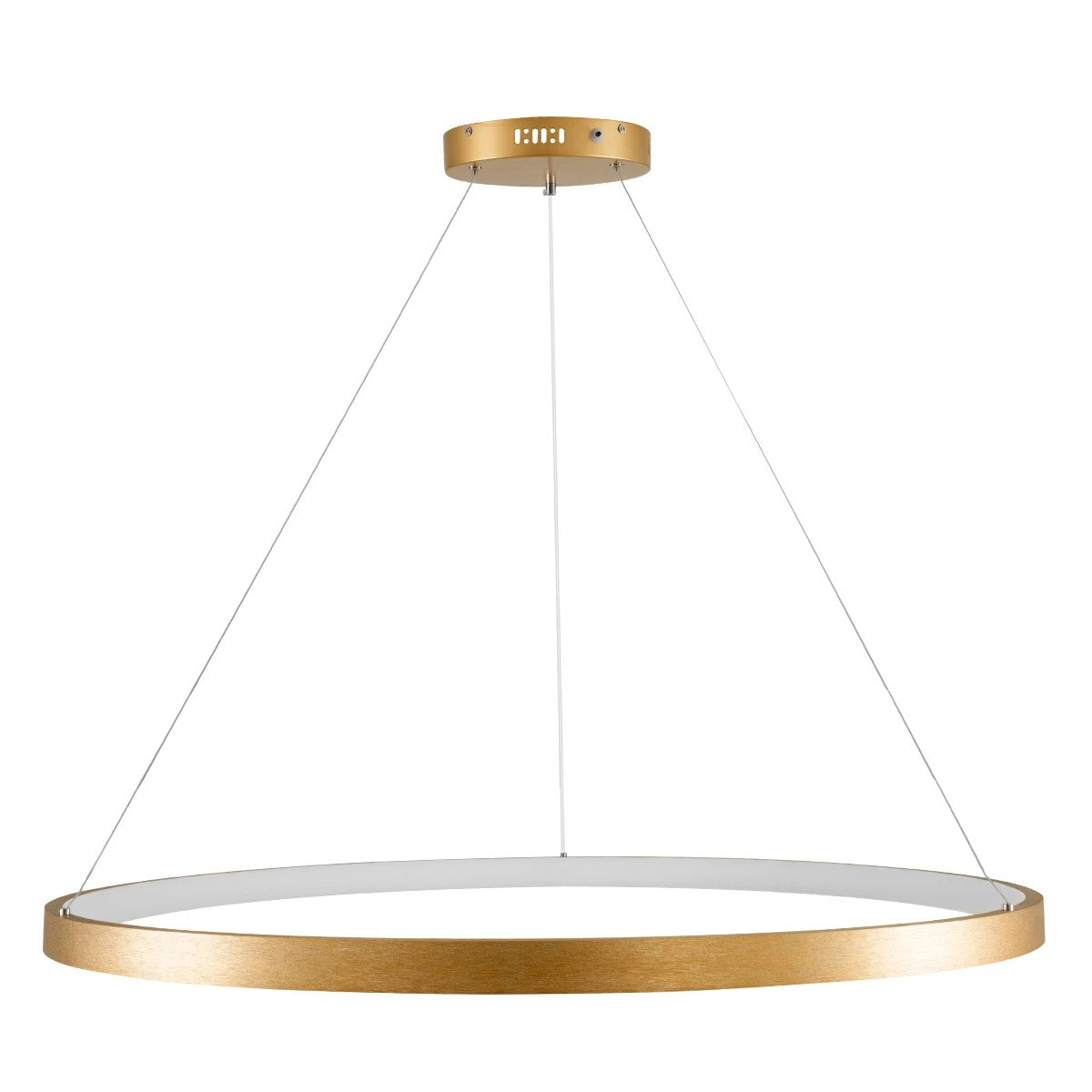 kelvo® NEMESIS KLV-101-0216 Κρεμαστό Φωτιστικό Οροφής LED 75W 7500lm 180° AC 220-240V IP20 Ρυθμιζόμενο Λευκό CCT με Χειριστήριο από 2700K έως 6000K Dimmable - Lumileds SMD Chip - Χρυσό Πλατίνα - Μ100 x Π100 x Υ4cm - 3 Χρόνια Εγγύηση - ledmania.gr