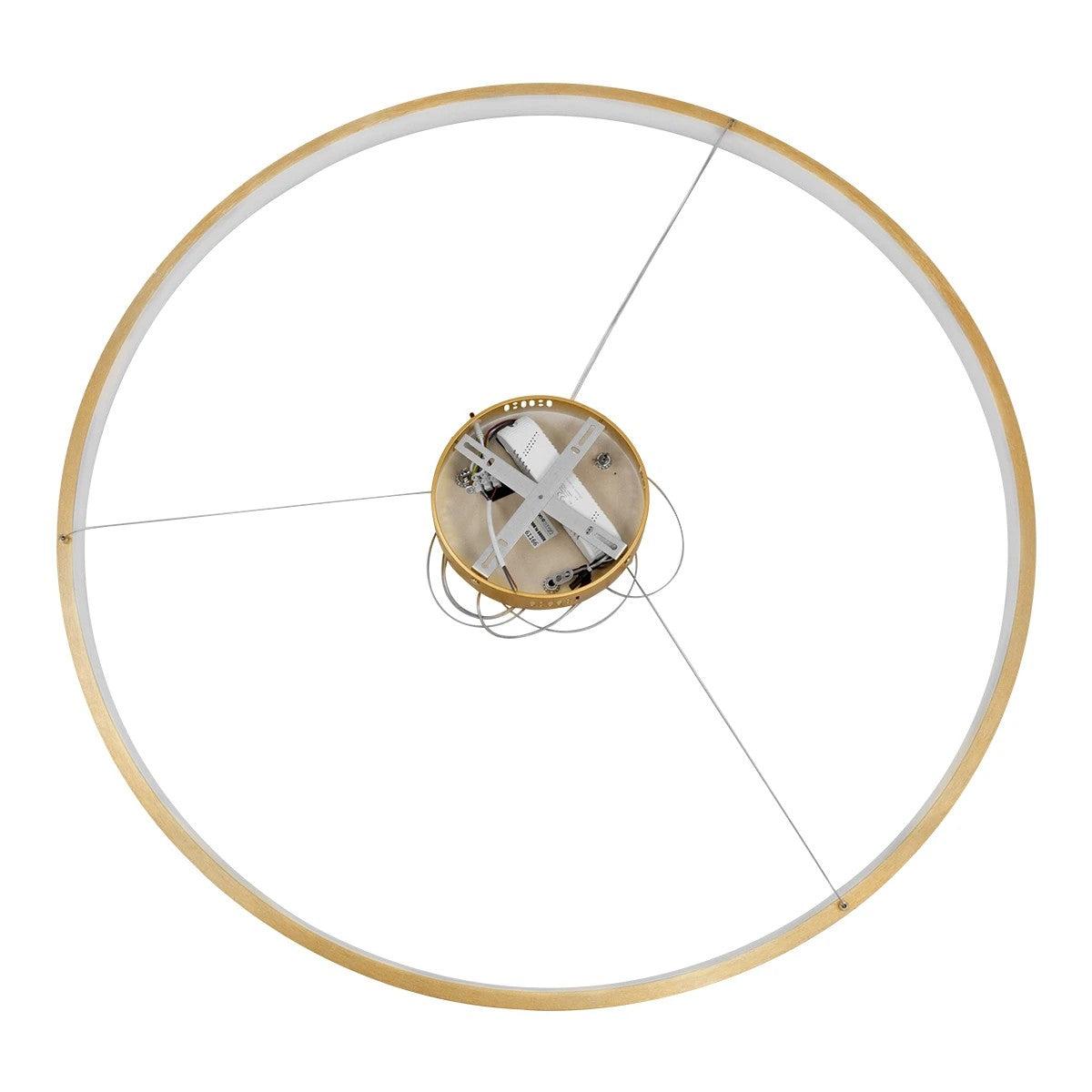 kelvo® NEMESIS KLV-101-0216 Κρεμαστό Φωτιστικό Οροφής LED 75W 7500lm 180° AC 220-240V IP20 Ρυθμιζόμενο Λευκό CCT με Χειριστήριο από 2700K έως 6000K Dimmable - Lumileds SMD Chip - Χρυσό Πλατίνα - Μ100 x Π100 x Υ4cm - 3 Χρόνια Εγγύηση - ledmania.gr