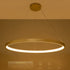 kelvo® NEMESIS KLV-101-0216 Κρεμαστό Φωτιστικό Οροφής LED 75W 7500lm 180° AC 220-240V IP20 Ρυθμιζόμενο Λευκό CCT με Χειριστήριο από 2700K έως 6000K Dimmable - Lumileds SMD Chip - Χρυσό Πλατίνα - Μ100 x Π100 x Υ4cm - 3 Χρόνια Εγγύηση - ledmania.gr