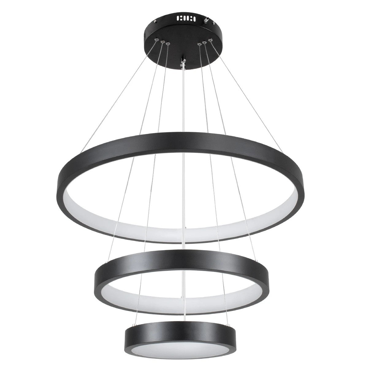 kelvo® NEMESIS KLV-101-0217 Κρεμαστό Φωτιστικό Οροφής LED 100W 10000lm 180° AC 220-240V IP20 Ρυθμιζόμενο Λευκό CCT με Χειριστήριο από 2700K έως 6000K Dimmable - Lumileds SMD Chip - Μαύρο Ματ - Μ60 x Π60 x Υ60cm - 3 Χρόνια Εγγύηση - ledmania.gr