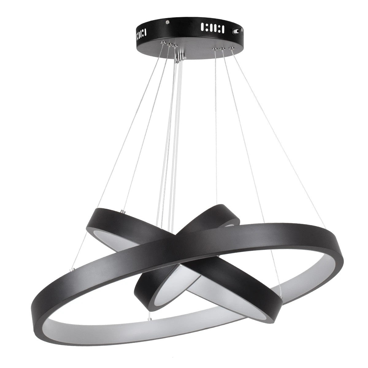 kelvo® NEMESIS KLV-101-0217 Κρεμαστό Φωτιστικό Οροφής LED 100W 10000lm 180° AC 220-240V IP20 Ρυθμιζόμενο Λευκό CCT με Χειριστήριο από 2700K έως 6000K Dimmable - Lumileds SMD Chip - Μαύρο Ματ - Μ60 x Π60 x Υ60cm - 3 Χρόνια Εγγύηση - ledmania.gr