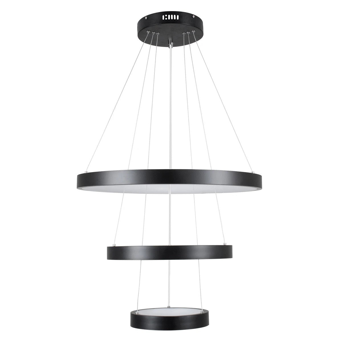 kelvo® NEMESIS KLV-101-0217-V2 Κρεμαστό Φωτιστικό Οροφής LED 100W 10000lm 180° AC 220-240V IP20 Ρυθμιζόμενο Λευκό CCT με Χειριστήριο από 2700K έως 6000K Dimmable - Lumileds SMD Chip - Μαύρο Ματ - Μ60 x Π60 x Υ60cm - 3 Χρόνια Εγγύηση