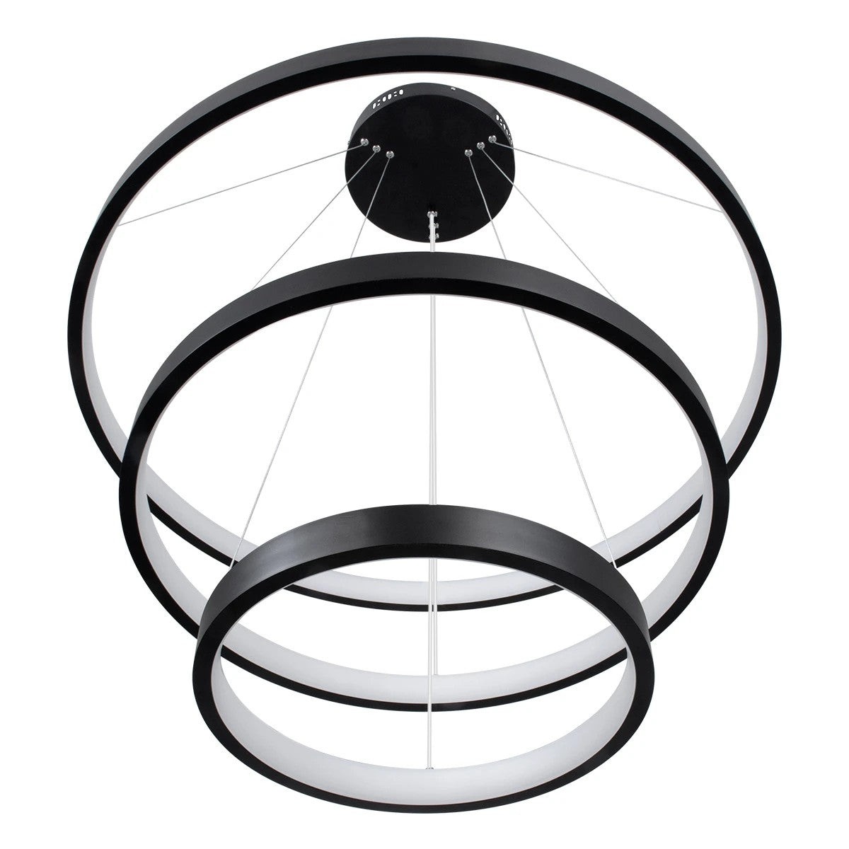 kelvo® NEMESIS KLV-101-0220 Κρεμαστό Φωτιστικό Οροφής LED 120W 12000lm 180° AC 220-240V IP20 Ρυθμιζόμενο Λευκό CCT με Χειριστήριο από 2700K έως 6000K Dimmable - Lumileds SMD Chip - Μαύρο Ματ - Μ80 x Π80 x Υ80cm - 3 Χρόνια Εγγύηση - ledmania.gr