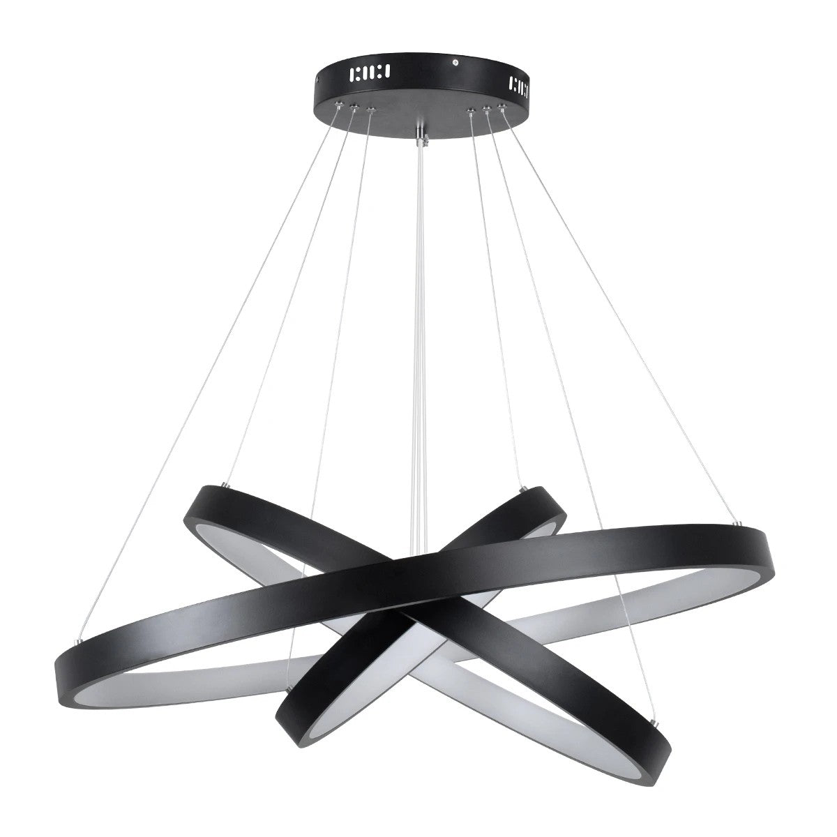 kelvo® NEMESIS KLV-101-0220 Κρεμαστό Φωτιστικό Οροφής LED 120W 12000lm 180° AC 220-240V IP20 Ρυθμιζόμενο Λευκό CCT με Χειριστήριο από 2700K έως 6000K Dimmable - Lumileds SMD Chip - Μαύρο Ματ - Μ80 x Π80 x Υ80cm - 3 Χρόνια Εγγύηση - ledmania.gr