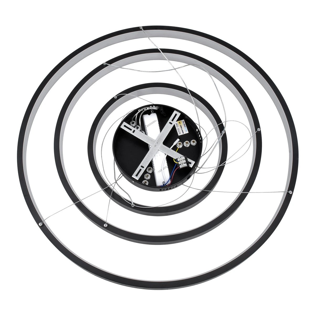 kelvo® NEMESIS KLV-101-0220 Κρεμαστό Φωτιστικό Οροφής LED 120W 12000lm 180° AC 220-240V IP20 Ρυθμιζόμενο Λευκό CCT με Χειριστήριο από 2700K έως 6000K Dimmable - Lumileds SMD Chip - Μαύρο Ματ - Μ80 x Π80 x Υ80cm - 3 Χρόνια Εγγύηση - ledmania.gr