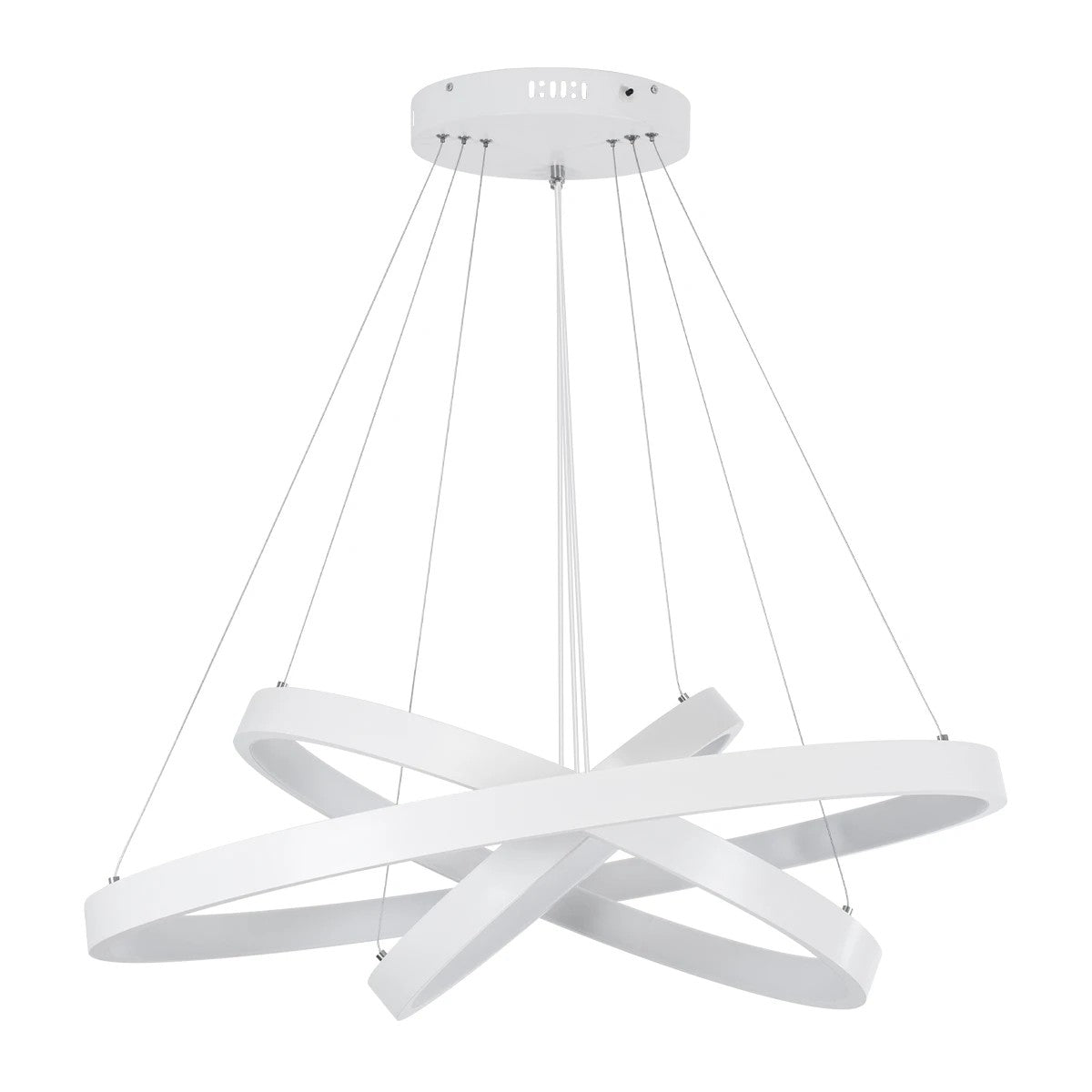 kelvo® NEMESIS KLV-101-0221-V2 Κρεμαστό Φωτιστικό Οροφής LED 120W 12000lm 180° AC 220-240V IP20 Ρυθμιζόμενο Λευκό CCT με Χειριστήριο από 2700K έως 6000K Dimmable - Lumileds SMD Chip - Λευκό Ματ - Μ80 x Π80 x Υ80cm - 3 Χρόνια Εγγύηση