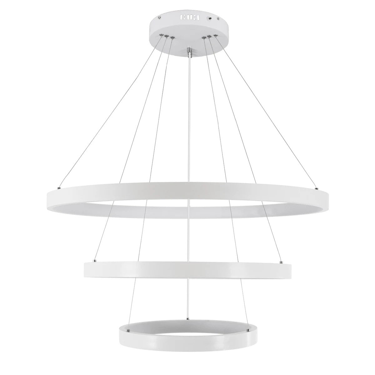 kelvo® NEMESIS KLV-101-0221-V2 Κρεμαστό Φωτιστικό Οροφής LED 120W 12000lm 180° AC 220-240V IP20 Ρυθμιζόμενο Λευκό CCT με Χειριστήριο από 2700K έως 6000K Dimmable - Lumileds SMD Chip - Λευκό Ματ - Μ80 x Π80 x Υ80cm - 3 Χρόνια Εγγύηση
