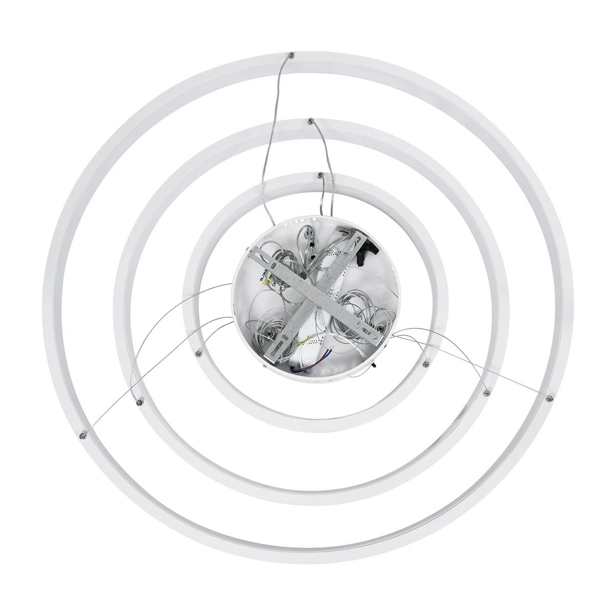 kelvo® NEMESIS KLV-101-0221-V2 Κρεμαστό Φωτιστικό Οροφής LED 120W 12000lm 180° AC 220-240V IP20 Ρυθμιζόμενο Λευκό CCT με Χειριστήριο από 2700K έως 6000K Dimmable - Lumileds SMD Chip - Λευκό Ματ - Μ80 x Π80 x Υ80cm - 3 Χρόνια Εγγύηση