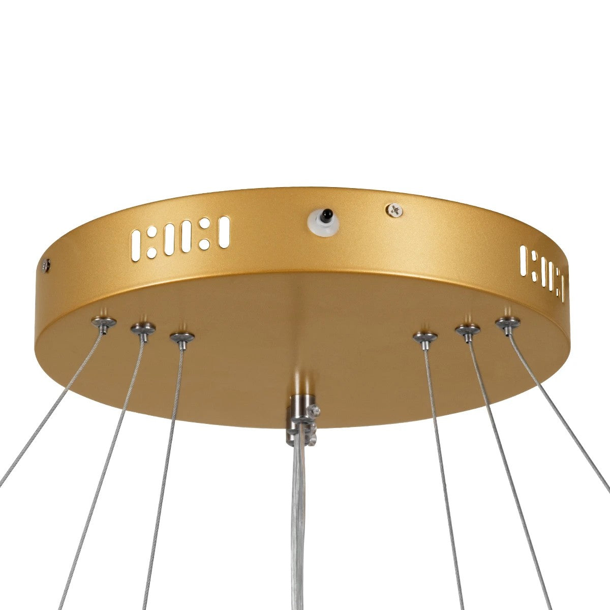 kelvo® NEMESIS KLV-101-0222 Κρεμαστό Φωτιστικό Οροφής LED 120W 12000lm 180° AC 220-240V IP20 Ρυθμιζόμενο Λευκό CCT με Χειριστήριο από 2700K έως 6000K Dimmable - Lumileds SMD Chip - Χρυσό Πλατίνα - Μ80 x Π80 x Υ80cm - 3 Χρόνια Εγγύηση - ledmania.gr