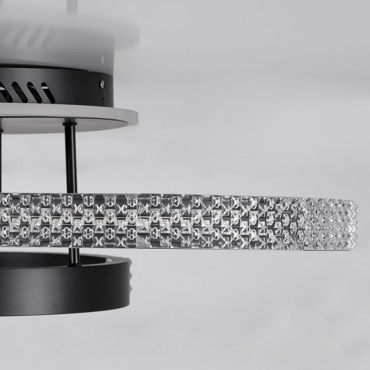kelvo® DIAMOND KLV-101-0223 Φωτιστικό Οροφής LED 67W 6700lm 360° AC 220-240V IP20 Ρυθμιζόμενο Λευκό CCT με Χειριστήριο από 2700K έως 6000K Dimmable - Lumileds SMD Chip - Μαύρο Ματ - Μ60 x Π40 x Υ14cm - 3 Χρόνια Εγγύηση - ledmania.gr