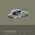 kelvo® DIAMOND KLV-101-0223 Φωτιστικό Οροφής LED 67W 6700lm 360° AC 220-240V IP20 Ρυθμιζόμενο Λευκό CCT με Χειριστήριο από 2700K έως 6000K Dimmable - Lumileds SMD Chip - Μαύρο Ματ - Μ60 x Π40 x Υ14cm - 3 Χρόνια Εγγύηση - ledmania.gr