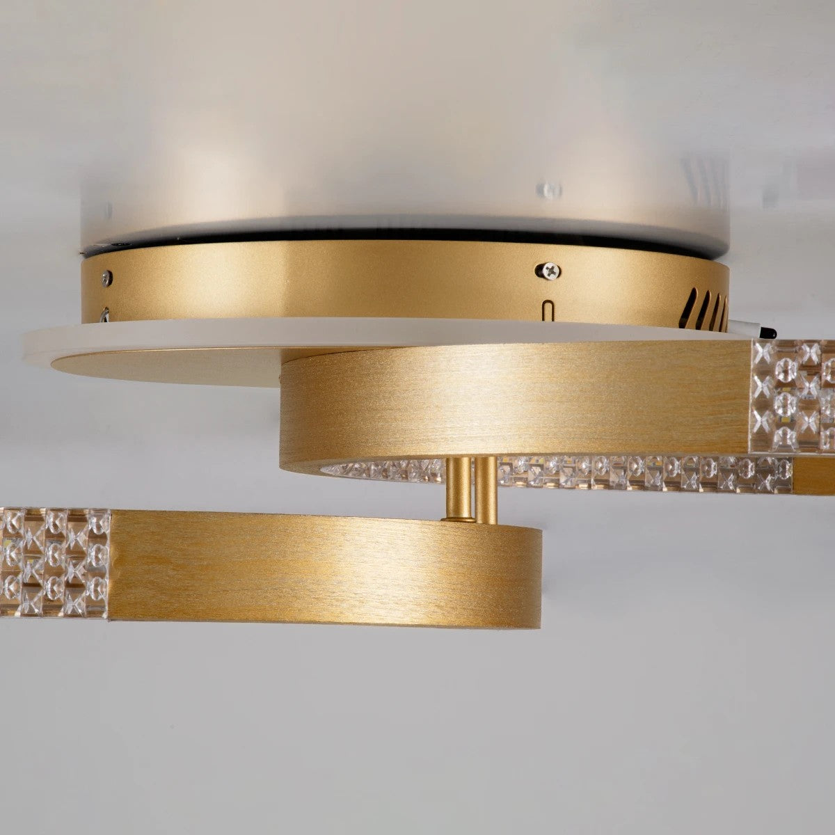 kelvo® DIAMOND KLV-101-0225 Φωτιστικό Οροφής LED 67W 6700lm 360° AC 220-240V IP20 Ρυθμιζόμενο Λευκό CCT με Χειριστήριο από 2700K έως 6000K Dimmable - Lumileds SMD Chip - Χρυσό Πλατίνα - Μ60 x Π40 x Υ14cm - 3 Χρόνια Εγγύηση - ledmania.gr