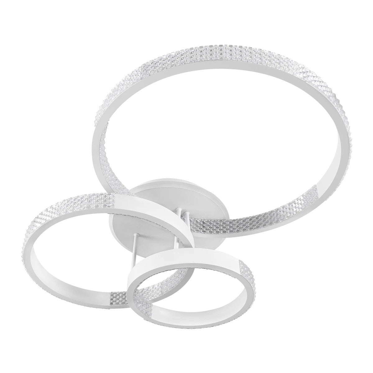 kelvo® DIAMOND KLV-101-0227 Φωτιστικό Οροφής LED 100W 10000lm 360° AC 220-240V IP20 Ρυθμιζόμενο Λευκό CCT με Χειριστήριο από 2700K έως 6000K Dimmable - Lumileds SMD Chip - Λευκό Ματ - Μ80 x Π50 x Υ20cm - 3 Χρόνια Εγγύηση - ledmania.gr