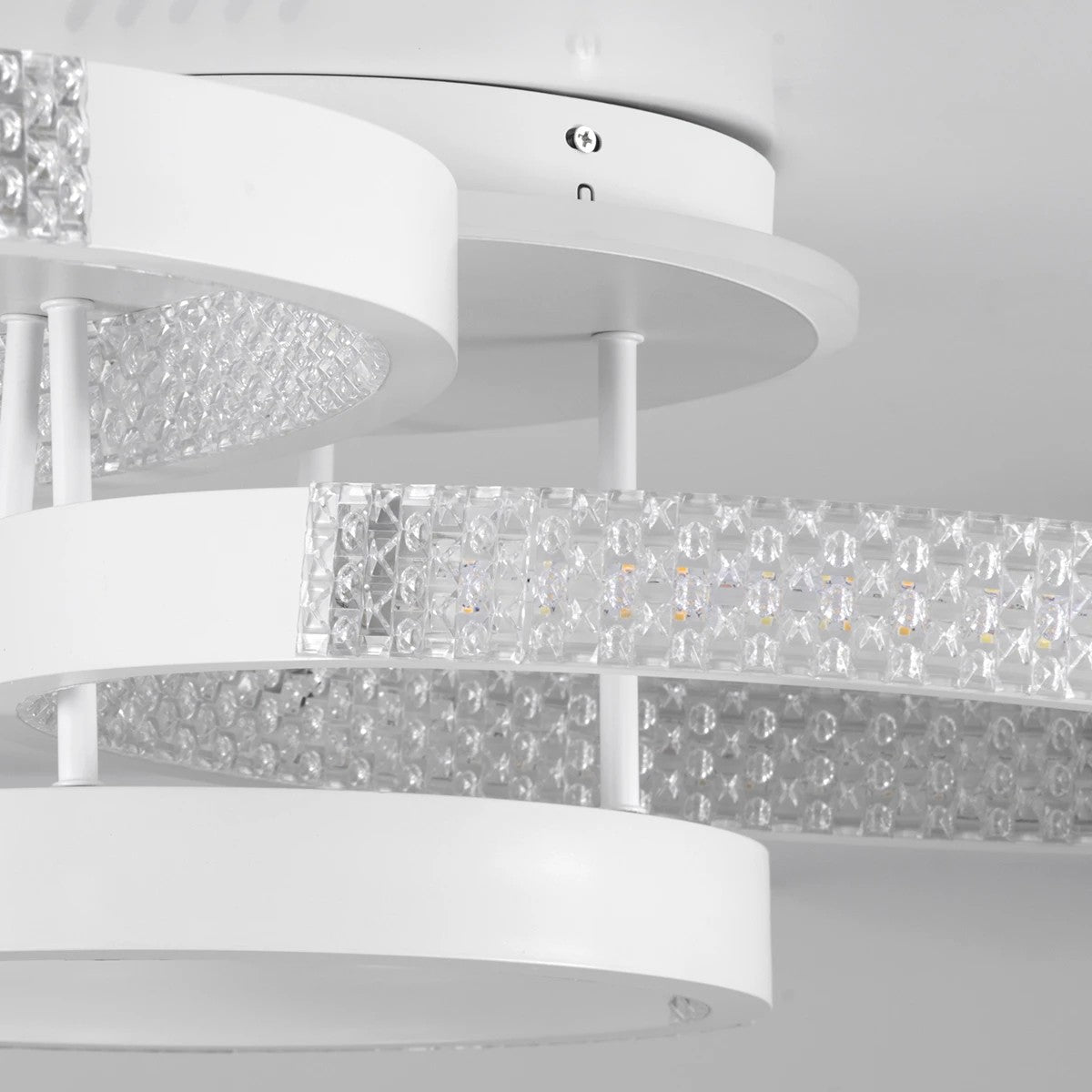 kelvo® DIAMOND KLV-101-0227 Φωτιστικό Οροφής LED 100W 10000lm 360° AC 220-240V IP20 Ρυθμιζόμενο Λευκό CCT με Χειριστήριο από 2700K έως 6000K Dimmable - Lumileds SMD Chip - Λευκό Ματ - Μ80 x Π50 x Υ20cm - 3 Χρόνια Εγγύηση - ledmania.gr