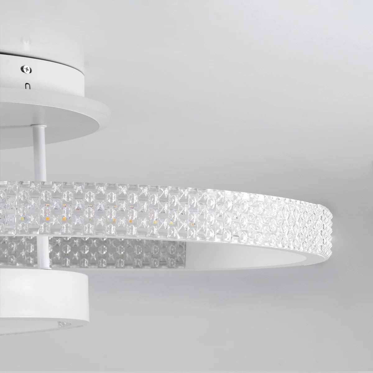 kelvo® DIAMOND KLV-101-0227 Φωτιστικό Οροφής LED 100W 10000lm 360° AC 220-240V IP20 Ρυθμιζόμενο Λευκό CCT με Χειριστήριο από 2700K έως 6000K Dimmable - Lumileds SMD Chip - Λευκό Ματ - Μ80 x Π50 x Υ20cm - 3 Χρόνια Εγγύηση - ledmania.gr