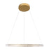 kelvo® DIAMOND KLV-101-0230 Κρεμαστό Φωτιστικό Οροφής LED 45W 4500lm 180° AC 220-240V IP20 Ρυθμιζόμενο Λευκό CCT με Χειριστήριο από 2700K έως 6000K Dimmable - Lumileds SMD Chip - Χρυσό Πλατίνα - Μ60 x Π60 x Υ3cm - 3 Χρόνια Εγγύηση