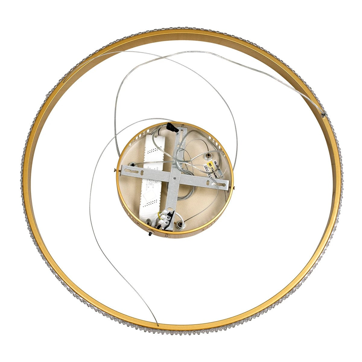 kelvo® DIAMOND KLV-101-0230 Κρεμαστό Φωτιστικό Οροφής LED 45W 4500lm 180° AC 220-240V IP20 Ρυθμιζόμενο Λευκό CCT με Χειριστήριο από 2700K έως 6000K Dimmable - Lumileds SMD Chip - Χρυσό Πλατίνα - Μ60 x Π60 x Υ3cm - 3 Χρόνια Εγγύηση