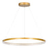 kelvo® DIAMOND KLV-101-0232 Κρεμαστό Φωτιστικό Οροφής LED 67W 6700lm 180° AC 220-240V IP20 Ρυθμιζόμενο Λευκό CCT με Χειριστήριο από 2700K έως 6000K Dimmable - Lumileds SMD Chip - Χρυσό Πλατίνα - Μ80 x Π80 x Υ3cm - 3 Χρόνια Εγγύηση