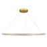 kelvo® DIAMOND KLV-101-0234 Κρεμαστό Φωτιστικό Οροφής LED 75W 7500lm 180° AC 220-240V IP20 Ρυθμιζόμενο Λευκό CCT με Χειριστήριο από 2700K έως 6000K Dimmable - Lumileds SMD Chip - Χρυσό Πλατίνα - Μ100 x Π100 x Υ3cm - 3 Χρόνια Εγγύηση