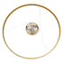 kelvo® DIAMOND KLV-101-0234 Κρεμαστό Φωτιστικό Οροφής LED 75W 7500lm 180° AC 220-240V IP20 Ρυθμιζόμενο Λευκό CCT με Χειριστήριο από 2700K έως 6000K Dimmable - Lumileds SMD Chip - Χρυσό Πλατίνα - Μ100 x Π100 x Υ3cm - 3 Χρόνια Εγγύηση