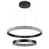 kelvo® DIAMOND KLV-101-0235-V2 Κρεμαστό Φωτιστικό Οροφής LED 75W 7500lm 360° AC 220-240V IP20 Ρυθμιζόμενο Λευκό CCT με Χειριστήριο από 2700K έως 6000K Dimmable - Lumileds SMD Chip - Μαύρο Ματ - Μ60 x Π60 x Υ40cm - 3 Χρόνια Εγγύηση