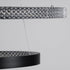 kelvo® DIAMOND KLV-101-0235-V2 Κρεμαστό Φωτιστικό Οροφής LED 75W 7500lm 360° AC 220-240V IP20 Ρυθμιζόμενο Λευκό CCT με Χειριστήριο από 2700K έως 6000K Dimmable - Lumileds SMD Chip - Μαύρο Ματ - Μ60 x Π60 x Υ40cm - 3 Χρόνια Εγγύηση