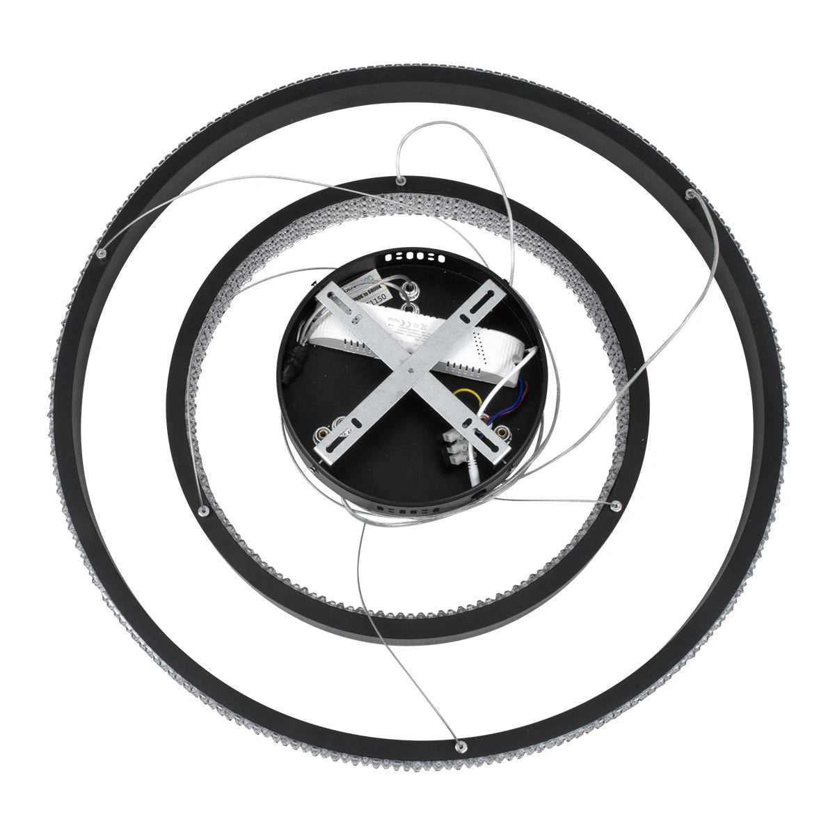 kelvo® DIAMOND KLV-101-0235-V2 Κρεμαστό Φωτιστικό Οροφής LED 75W 7500lm 360° AC 220-240V IP20 Ρυθμιζόμενο Λευκό CCT με Χειριστήριο από 2700K έως 6000K Dimmable - Lumileds SMD Chip - Μαύρο Ματ - Μ60 x Π60 x Υ40cm - 3 Χρόνια Εγγύηση