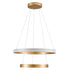 kelvo® DIAMOND KLV-101-0236-V2 Κρεμαστό Φωτιστικό Οροφής LED 75W 7500lm 360° AC 220-240V IP20 Ρυθμιζόμενο Λευκό CCT με Χειριστήριο από 2700K έως 6000K Dimmable - Lumileds SMD Chip - Χρυσό Πλατίνα - Μ60 x Π60 x Υ40cm - 3 Χρόνια Εγγύηση