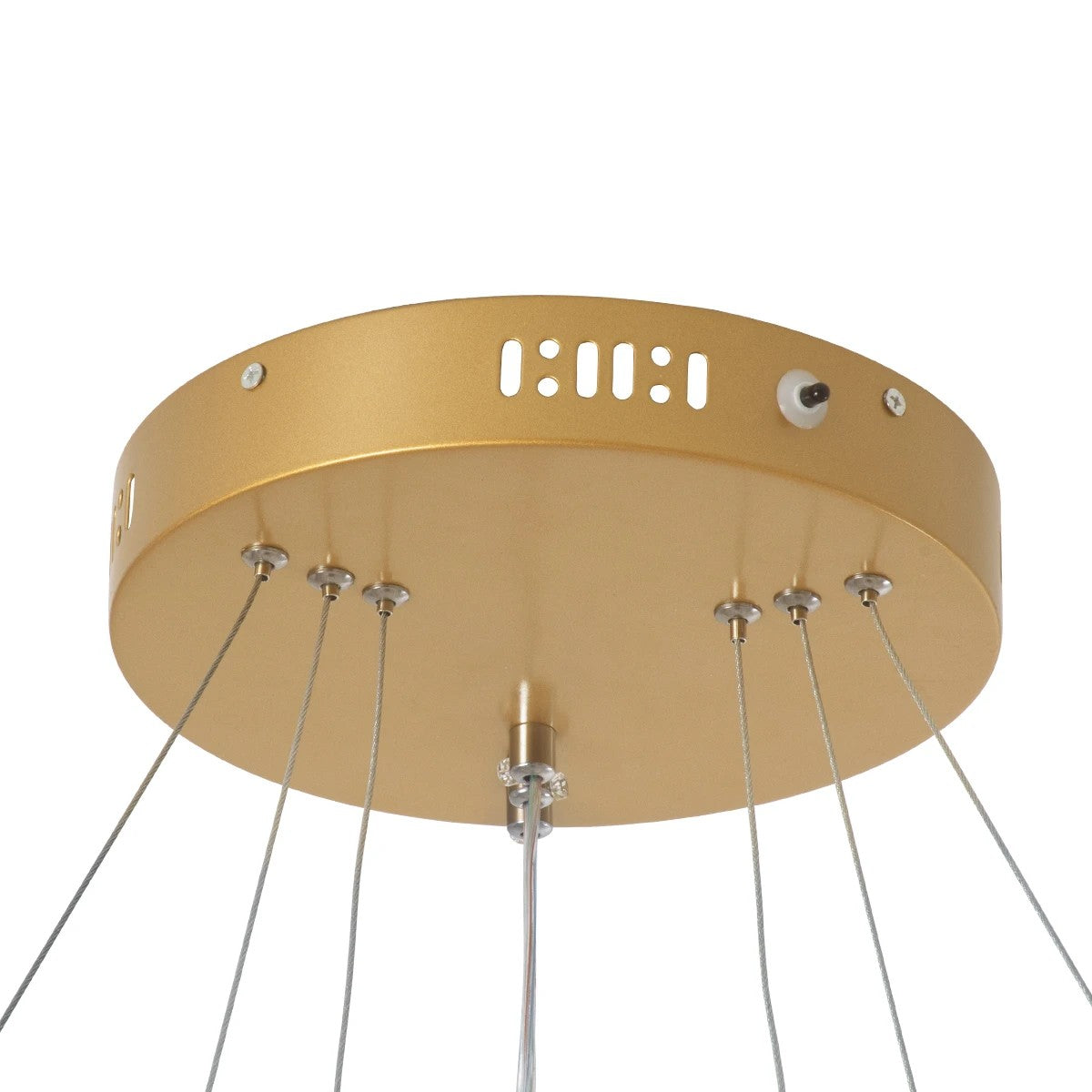 kelvo® DIAMOND KLV-101-0238-V2 Κρεμαστό Φωτιστικό Οροφής LED 100W 10000lm 180° AC 220-240V IP20 Ρυθμιζόμενο Λευκό CCT με Χειριστήριο από 2700K έως 6000K Dimmable - Lumileds SMD Chip - Χρυσό Πλατίνα - Μ60 x Π60 x Υ60cm - 3 Χρόνια Εγγύηση