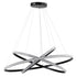 kelvo® DIAMOND KLV-101-0241 Κρεμαστό Φωτιστικό Οροφής LED 150W 15000lm 180° AC 220-240V IP20 Ρυθμιζόμενο Λευκό CCT με Χειριστήριο από 2700K έως 6000K Dimmable - Lumileds SMD Chip - Μαύρο Ματ - Μ100 x Π100 x Υ100cm - 3 Χρόνια Εγγύηση