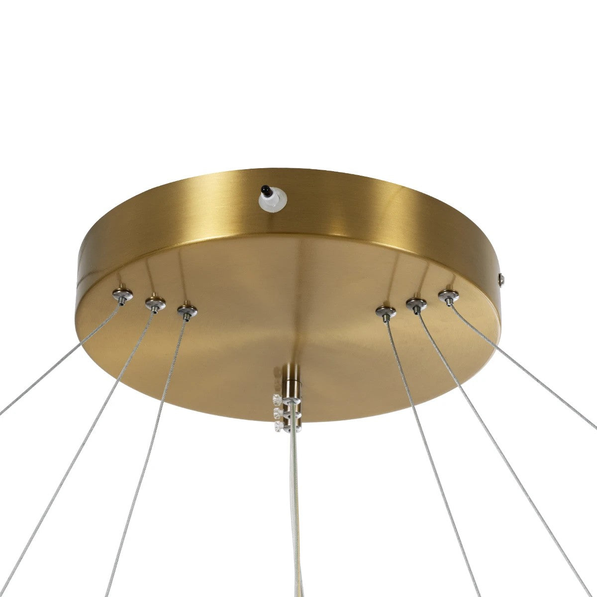 kelvo® DIAMOND KLV-101-0242 Κρεμαστό Φωτιστικό Οροφής LED 150W 15000lm 180° AC 220-240V IP20 Ρυθμιζόμενο Λευκό CCT με Χειριστήριο από 2700K έως 6000K Dimmable - Lumileds SMD Chip - Χρυσό Πλατίνα - Μ100 x Π100 x Υ100cm - 3 Χρόνια Εγγύηση