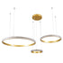 kelvo® DIAMOND KLV-101-0244 Κρεμαστό Φωτιστικό Οροφής LED 100W 10000lm 180° AC 220-240V IP20 Ρυθμιζόμενο Λευκό CCT με Χειριστήριο από 2700K έως 6000K Dimmable - Lumileds SMD Chip - Χρυσό Πλατίνα - Μ110 x Π110 x Υ60cm - 3 Χρόνια Εγγύηση