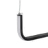 kelvo® LINARIA KLV-101-0258 Κρεμαστό Φωτιστικό Οροφής LED 72W 7200lm 180° AC 220-240V IP20 Ρυθμιζόμενο Λευκό CCT με Χειριστήριο από 2700K έως 6000K Dimmable - Lumileds SMD Chip - Μαύρο Ματ - Μ130 x Π4 x Υ25cm - 3 Χρόνια Εγγύηση