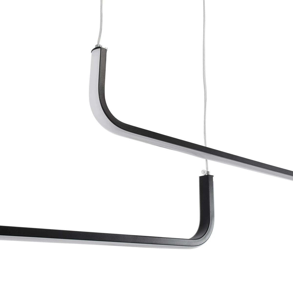 kelvo® LINARIA KLV-101-0258-V2 Κρεμαστό Φωτιστικό Οροφής LED 72W 7200lm 180° AC 220-240V IP20 Ρυθμιζόμενο Λευκό CCT με Χειριστήριο από 2700K έως 6000K Dimmable - Lumileds SMD Chip - Μαύρο Ματ - Μ220 x Π4 x Υ25cm - 3 Χρόνια Εγγύηση