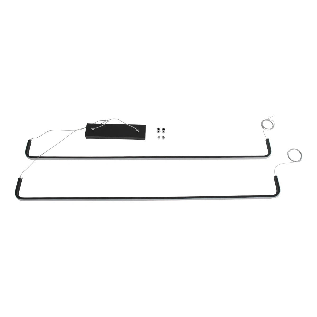 kelvo® LINARIA KLV-101-0258-V2 Κρεμαστό Φωτιστικό Οροφής LED 72W 7200lm 180° AC 220-240V IP20 Ρυθμιζόμενο Λευκό CCT με Χειριστήριο από 2700K έως 6000K Dimmable - Lumileds SMD Chip - Μαύρο Ματ - Μ220 x Π4 x Υ25cm - 3 Χρόνια Εγγύηση
