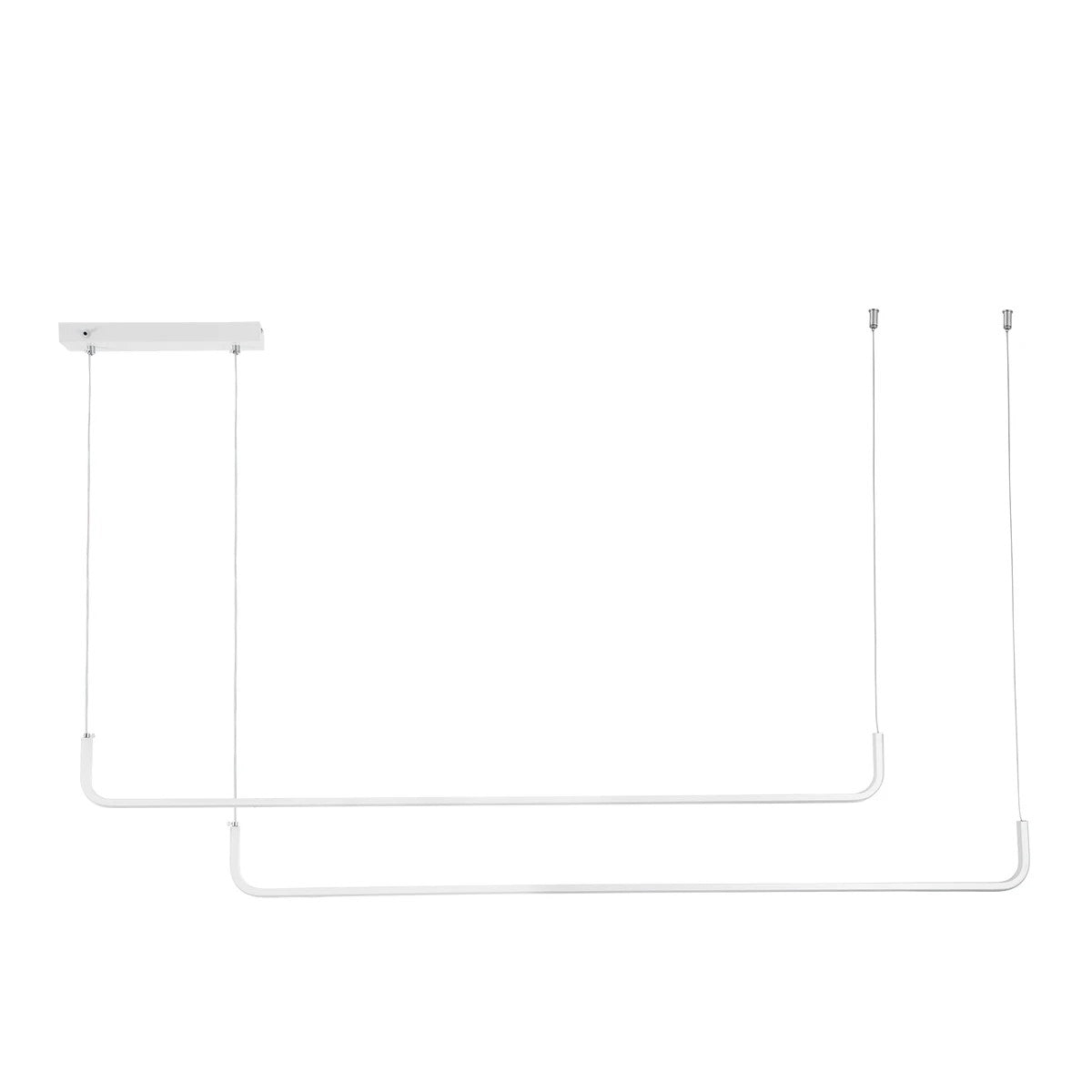 kelvo® LINARIA KLV-101-0259 Κρεμαστό Φωτιστικό Οροφής LED 72W 7200lm 180° AC 220-240V IP20 Ρυθμιζόμενο Λευκό CCT με Χειριστήριο από 2700K έως 6000K Dimmable - Lumileds SMD Chip - Λευκό Ματ - Μ130 x Π4 x Υ25cm - 3 Χρόνια Εγγύηση
