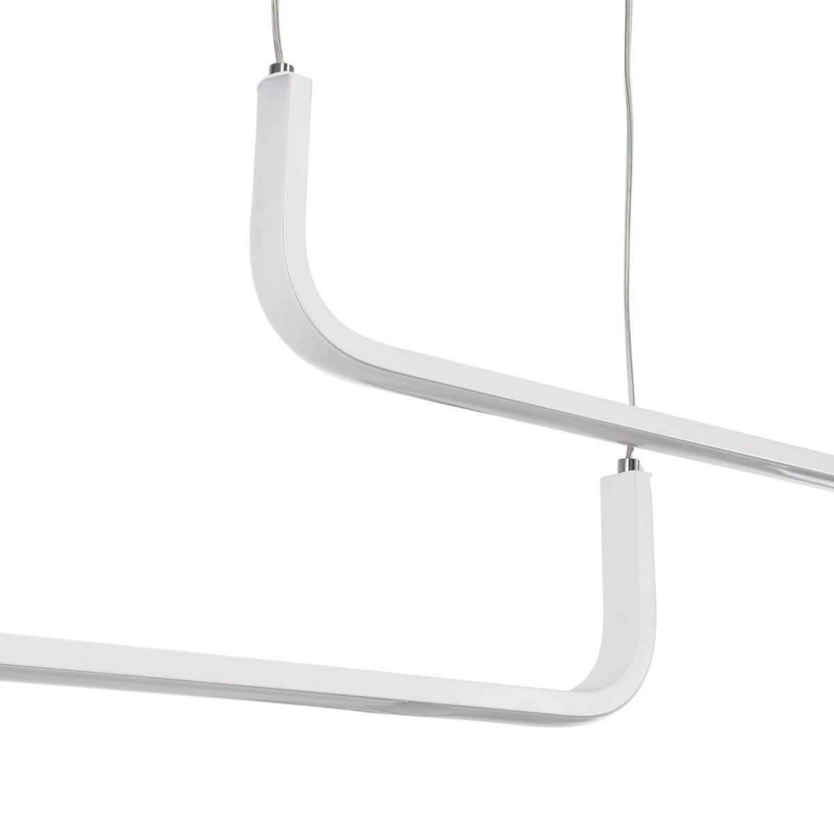 kelvo® LINARIA KLV-101-0259 Κρεμαστό Φωτιστικό Οροφής LED 72W 7200lm 180° AC 220-240V IP20 Ρυθμιζόμενο Λευκό CCT με Χειριστήριο από 2700K έως 6000K Dimmable - Lumileds SMD Chip - Λευκό Ματ - Μ130 x Π4 x Υ25cm - 3 Χρόνια Εγγύηση