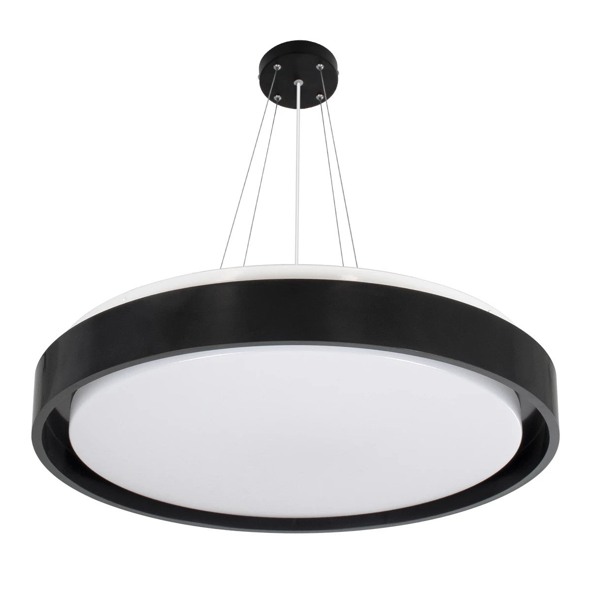 kelvo® BARCHETTA KLV-101-0265-V2 Φωτιστικό Οροφής LED 72W 7200lm 120° AC 220-240V IP20 Ρυθμιζόμενο Λευκό CCT με Χειριστήριο από 2700K έως 6000K Dimmable - Lumileds SMD Chip - Μαύρο Ματ - Μ48 x Π48 x Υ8.2cm - 3 Χρόνια Εγγύηση