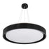 kelvo® BARCHETTA KLV-101-0265-V2 Φωτιστικό Οροφής LED 72W 7200lm 120° AC 220-240V IP20 Ρυθμιζόμενο Λευκό CCT με Χειριστήριο από 2700K έως 6000K Dimmable - Lumileds SMD Chip - Μαύρο Ματ - Μ48 x Π48 x Υ8.2cm - 3 Χρόνια Εγγύηση