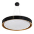 kelvo® BARCHETTA KLV-101-0266 Κρεμαστό Φωτιστικό Οροφής LED 72W 7200lm 120° AC 220-240V IP20 Ρυθμιζόμενο Λευκό CCT με Χειριστήριο από 2700K έως 6000K Dimmable - Lumileds SMD Chip - Μαύρο & Σαμπανιζέ Χρυσό Ματ - Μ48 x Π48 x Υ8.2cm - 3 Χρόνια Εγγύηση