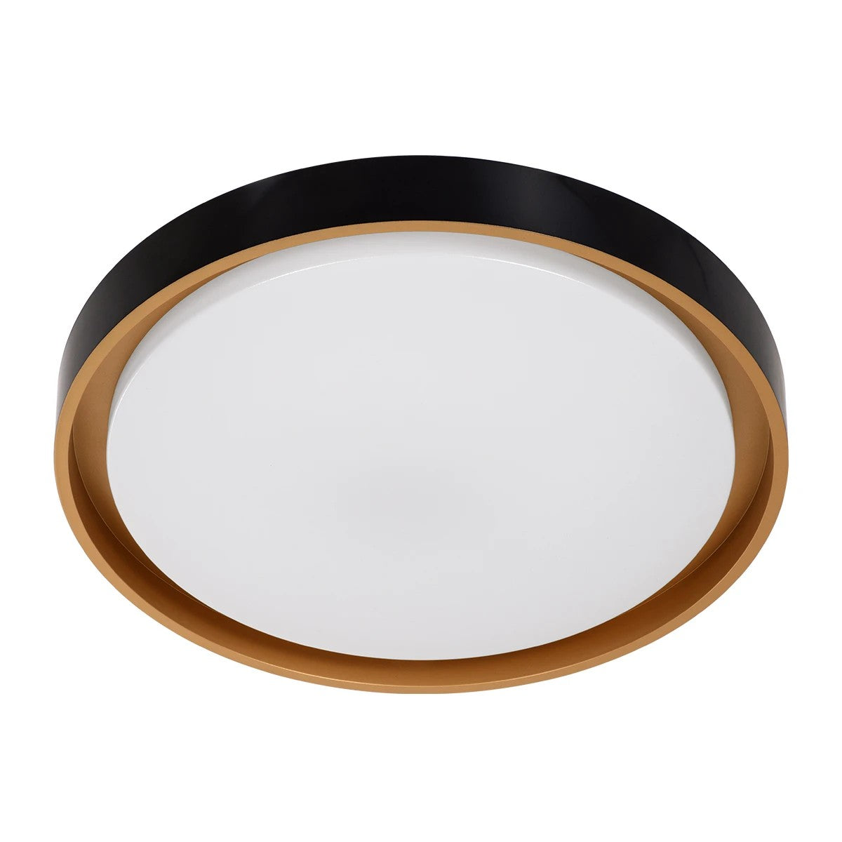 kelvo® BARCHETTA KLV-101-0266-V2 Φωτιστικό Οροφής LED 72W 7200lm 120° AC 220-240V IP20 Ρυθμιζόμενο Λευκό CCT με Χειριστήριο από 2700K έως 6000K Dimmable - Lumileds SMD Chip - Μαύρο & Σαμπανιζέ Χρυσό Ματ - Μ48 x Π48 x Υ8.2cm - 3 Χρόνια Εγγύηση