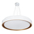kelvo® BARCHETTA KLV-101-0267 Κρεμαστό Φωτιστικό Οροφής LED 72W 7200lm 120° AC 220-240V IP20 Ρυθμιζόμενο Λευκό CCT με Χειριστήριο από 2700K έως 6000K Dimmable - Lumileds SMD Chip - Λευκό & Σαμπανιζέ Χρυσό Ματ - Μ48 x Π48 x Υ8.2cm - 3 Χρόνια Εγγύηση
